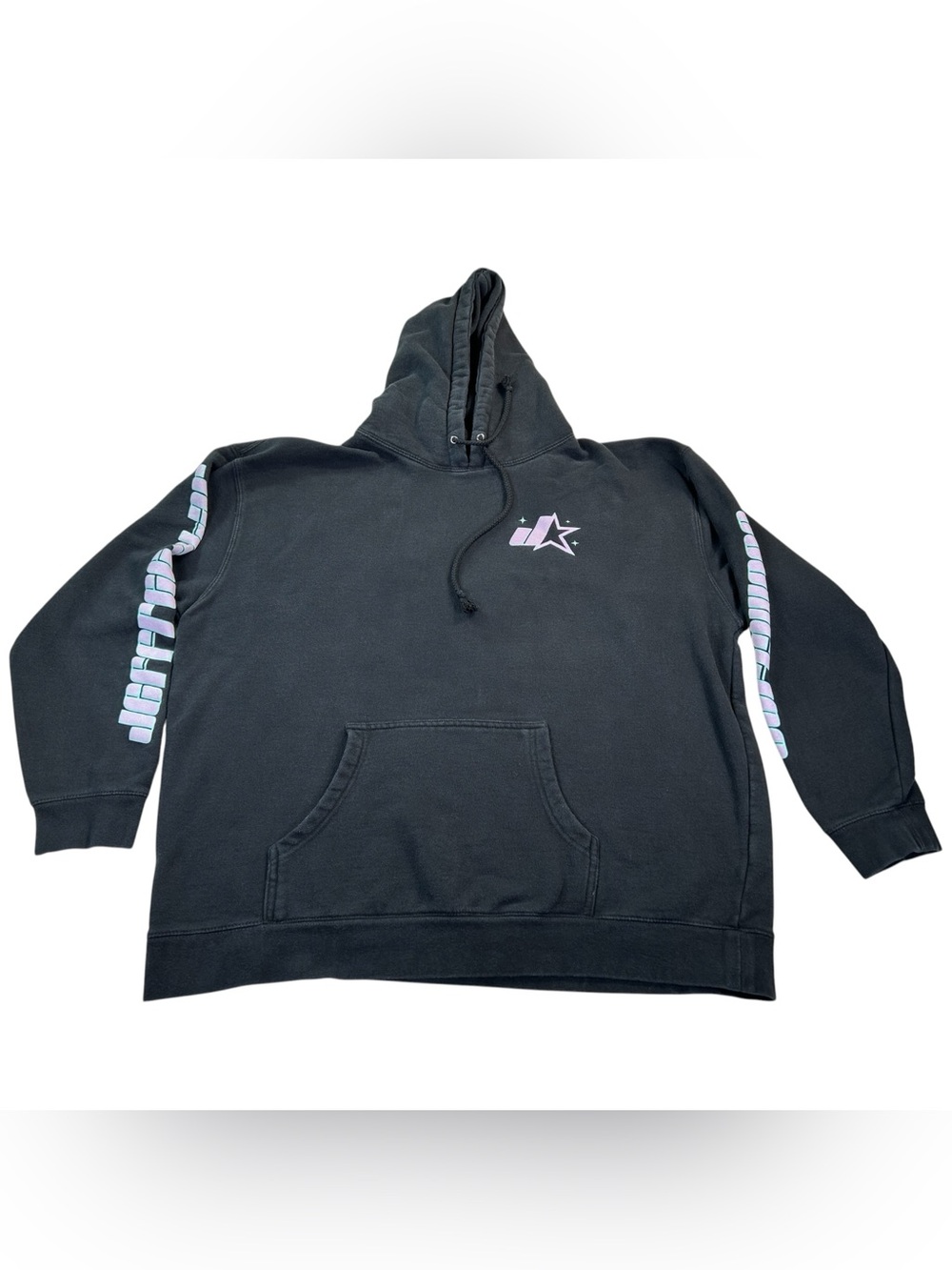 Jeffree Star Spring Limited Edition Retro Logo Hoodie Unisex XXL Black Pastel